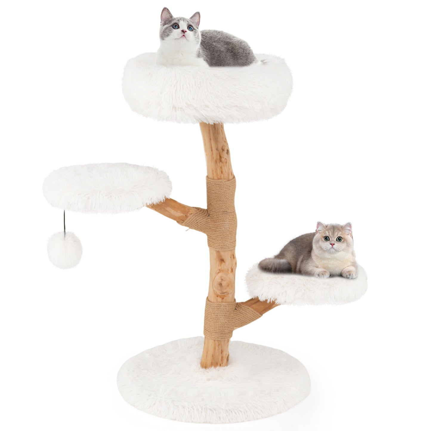 Solid Pear Wood Cat Tree With Perch Cat Trees Condos & Scratchers at Gallery Canada