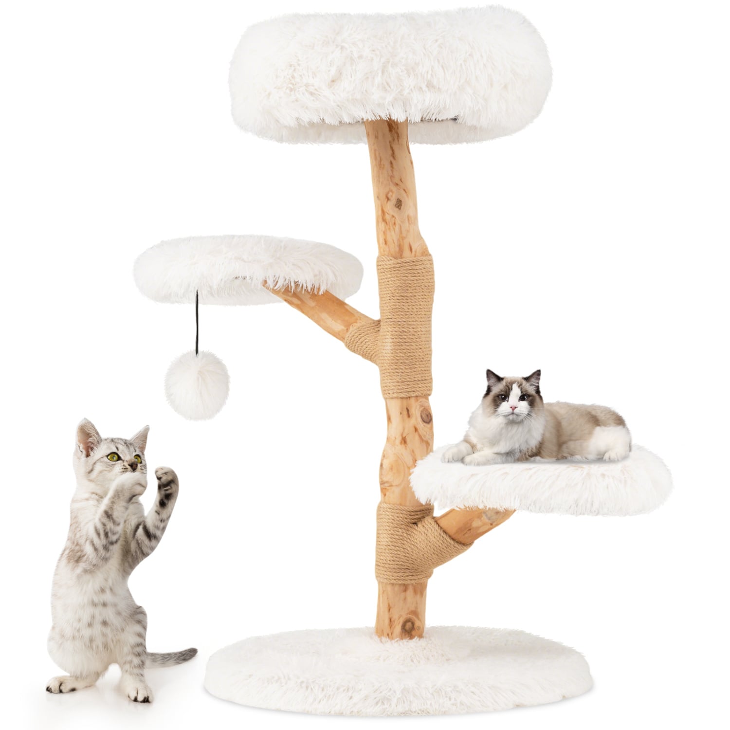 Solid Pear Wood Cat Tree With Perch Cat Trees Condos & Scratchers at Gallery Canada