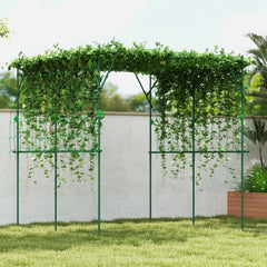 7.3 FT Tall Metal Garden Arch Trellis, For Climbing Plants, Green Plant Stands Green at Gallery Canada