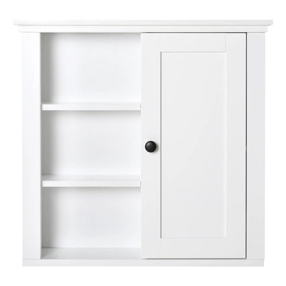 Wall Mounted Medicine Cabinet, 3 Open Shelves, Storage Cupboard, White Wall Mounted Cabinets at Gallery Canada