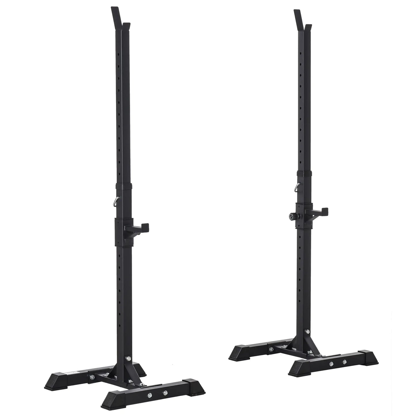 Adjustable Power Squat Stand, 2 Bars Barbell Holder, Black Power Towers Black at Gallery Canada