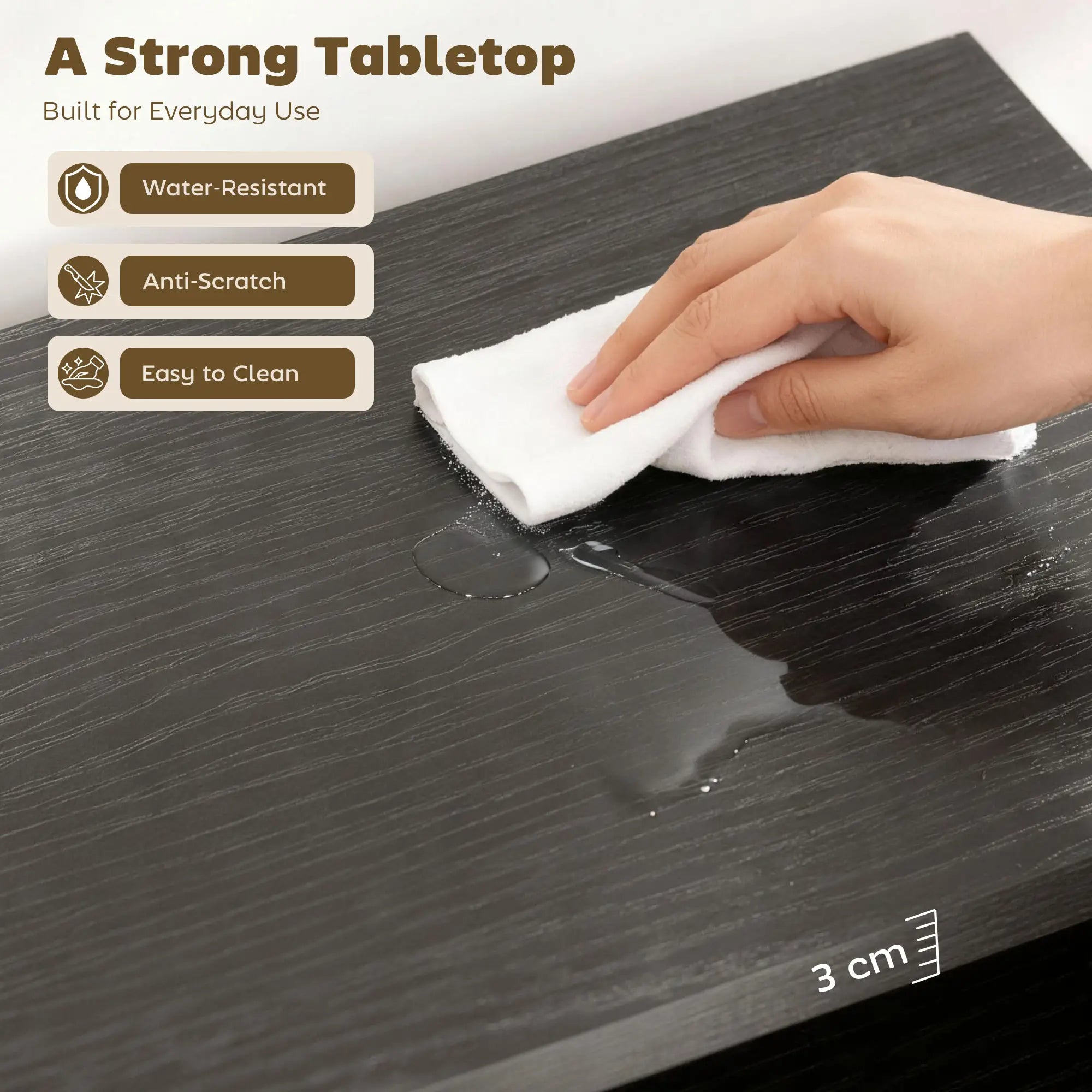 Sideboard Buffet Cabinet Set Of 2, Kitchen Cabinet, Distressed Black Grey Bar Cabinets at Gallery Canada