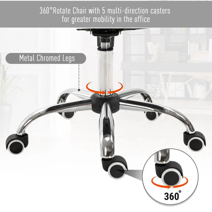 Ergonomic Office Chair, Adjustable Height, Padded Seat, Grey Task Chairs at Gallery Canada