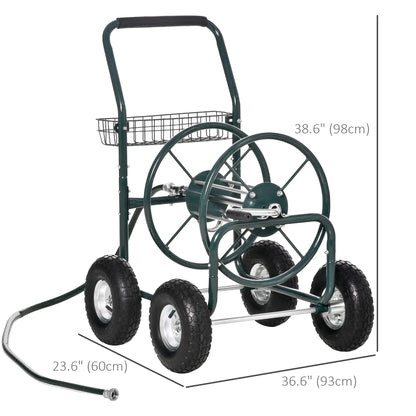 Portable Garden Hose Reel Cart, 4 Wheels, Storage Basket Folding Garden Carts at Gallery Canada