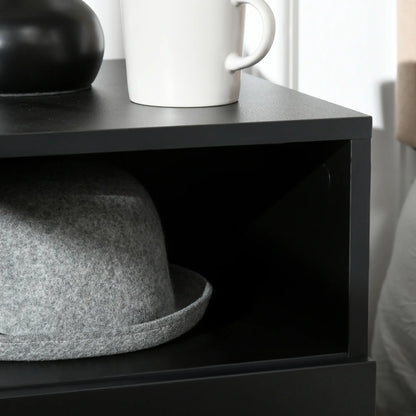 LED Nightstand with Lights, Drawer, 2 Shelves, Remote, 15.7x11.8x23.6in Bedside Tables at Gallery Canada