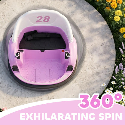 12V Bumper Car, 360 Remote Control, Lights Music Horn, 1.5-5 Years, Pink Electric Toy Cars at Gallery Canada