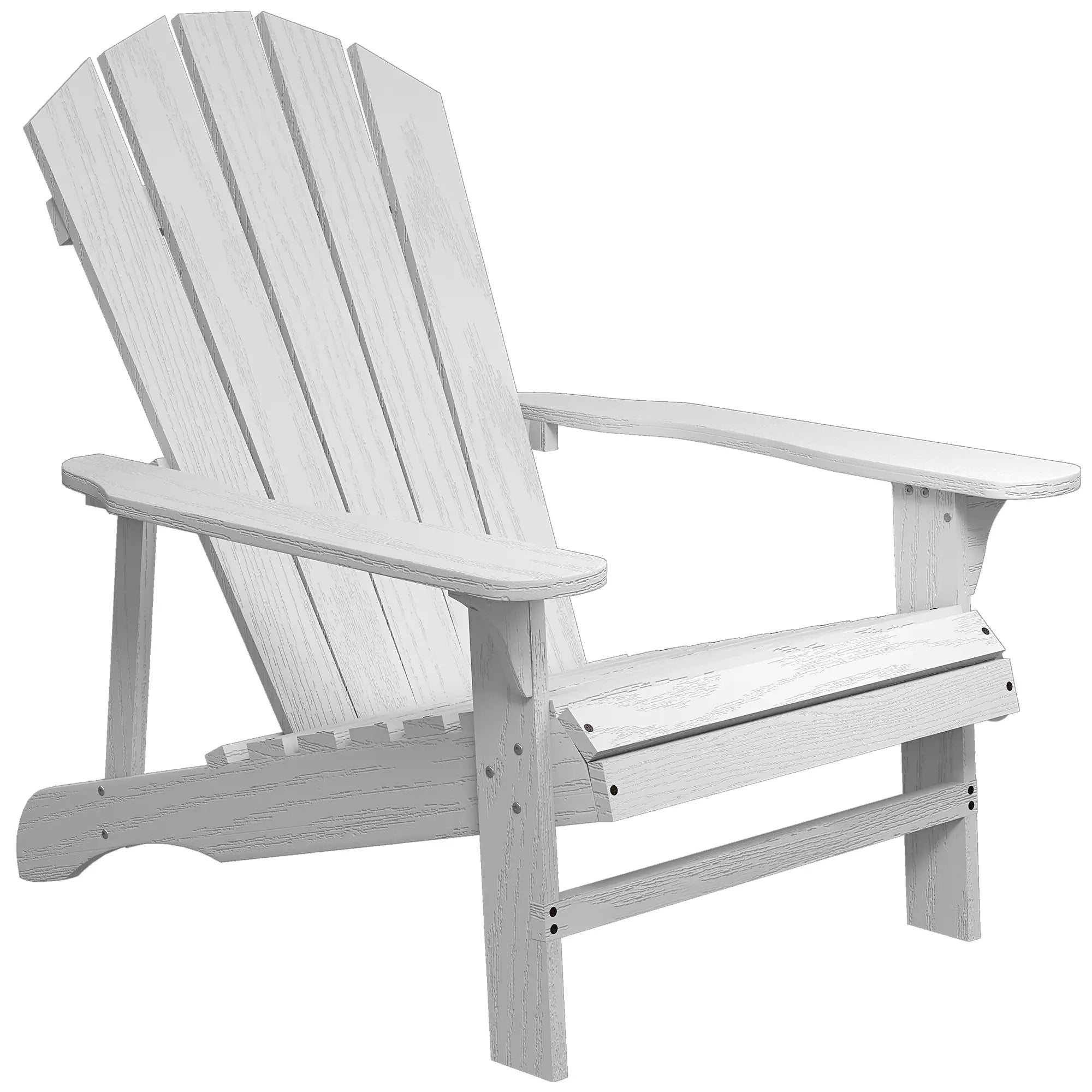 Wood Adirondack Chair, Outdoor Patio Muskoka Chair, White Patio Chairs at Gallery Canada