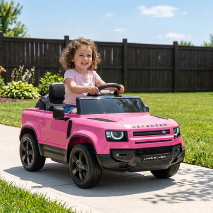 Voiture électrique Land Rover sous licence 12V, rose