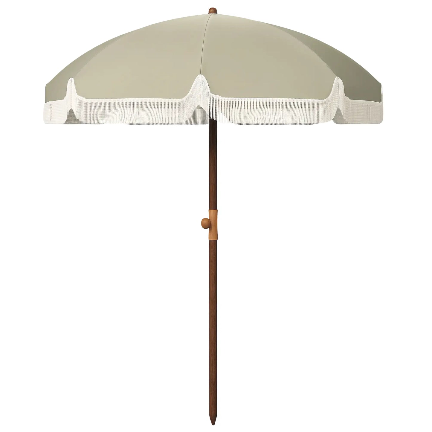 6.2' Travel Beach Umbrella, Vent, Ruffles, Carry Bag, Light Green Beach Umbrellas at Gallery Canada