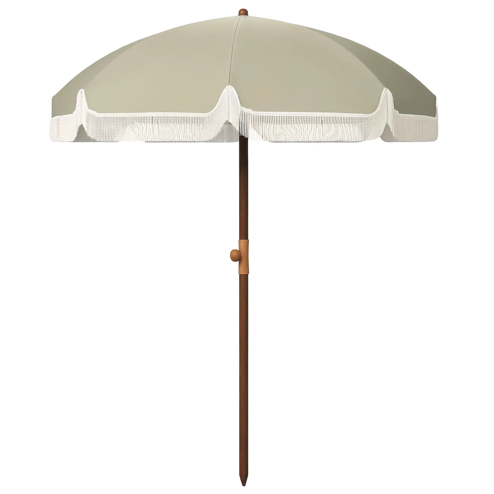 6.2' Travel Beach Umbrella, Vent, Ruffles, Carry Bag, Light Green Beach Umbrellas at Gallery Canada