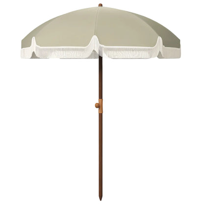 6.2' Travel Beach Umbrella, Vent, Ruffles, Carry Bag, Light Green Beach Umbrellas at Gallery Canada