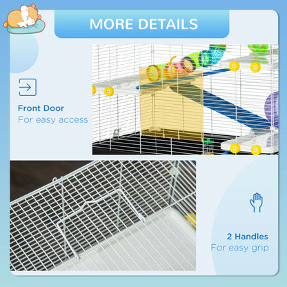 31" Large Hamster Cage, Small Animal House, Tunnel Tube System, Black Hamster Cages at Gallery Canada