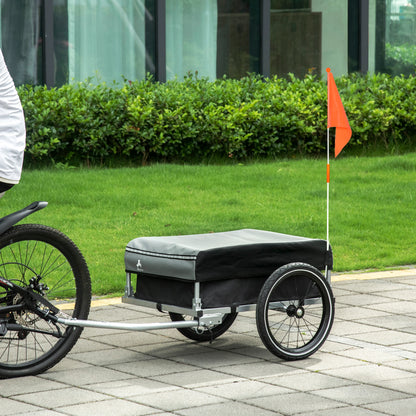 Foldable Bike Cargo Trailer, 16" Wheels, Removable Cover, Black and Grey Bike Cargo Trailers at Gallery Canada