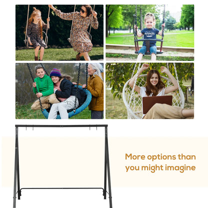 Metal Swing Stand, Hanging Chair Frame, 528 LBS, Black Hammock Stands at Gallery Canada