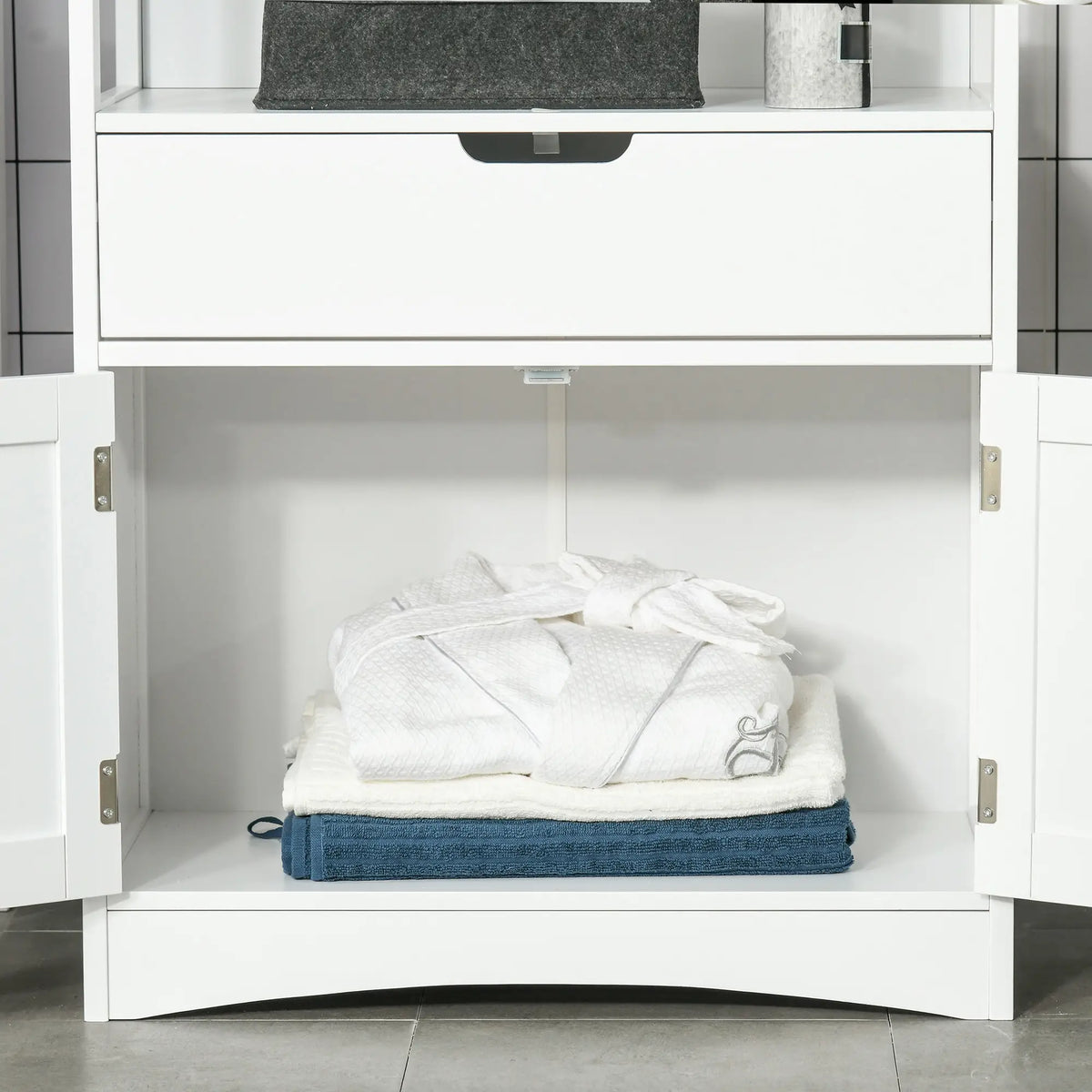 Bathroom Floor Cabinet, Kitchen Cupboard with Shelves, Drawer, White Bathroom Cabinets at Gallery Canada