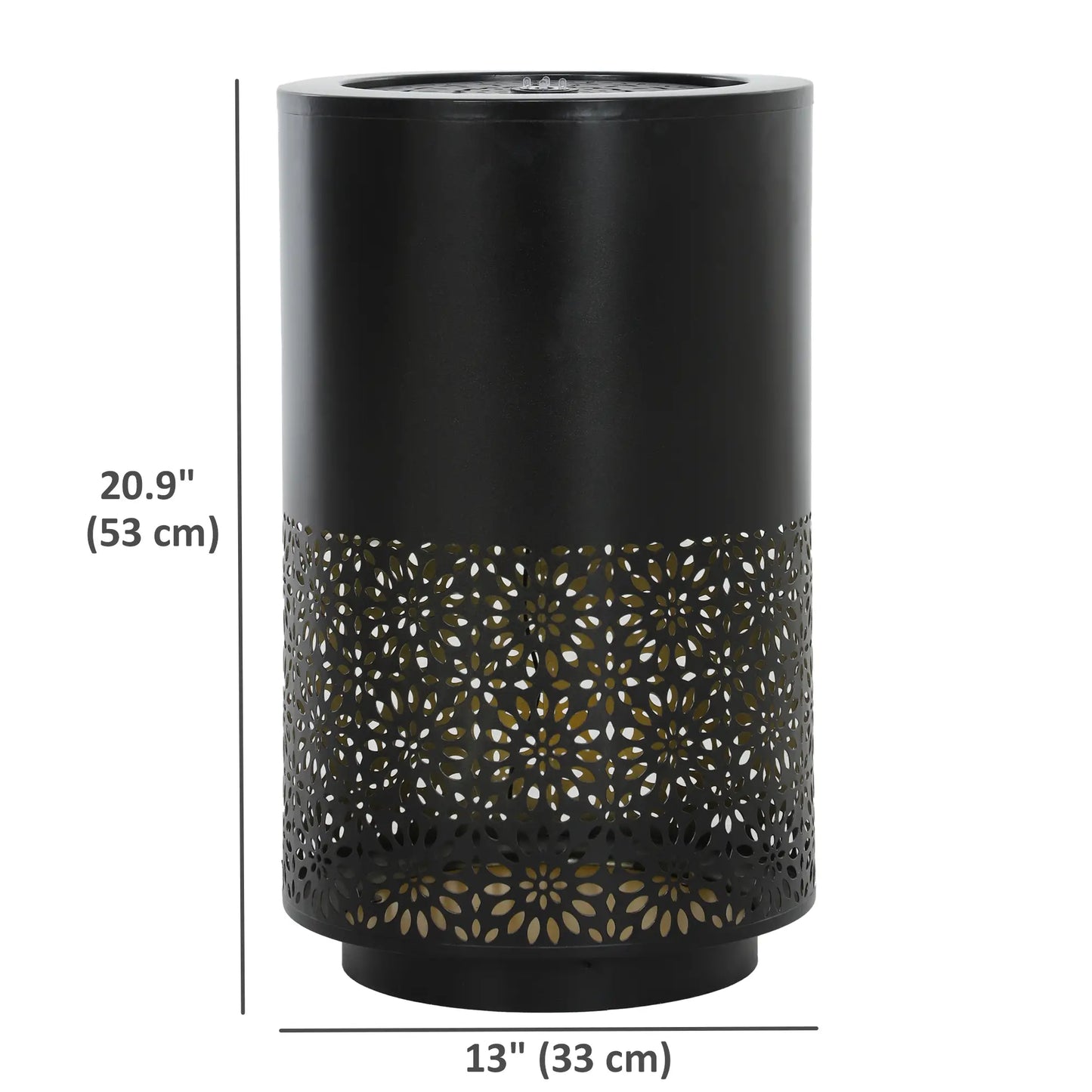 21" Tall Garden Waterfall Fountain, LED Lights, Adjustable Flow, Black Water Fountains at Gallery Canada