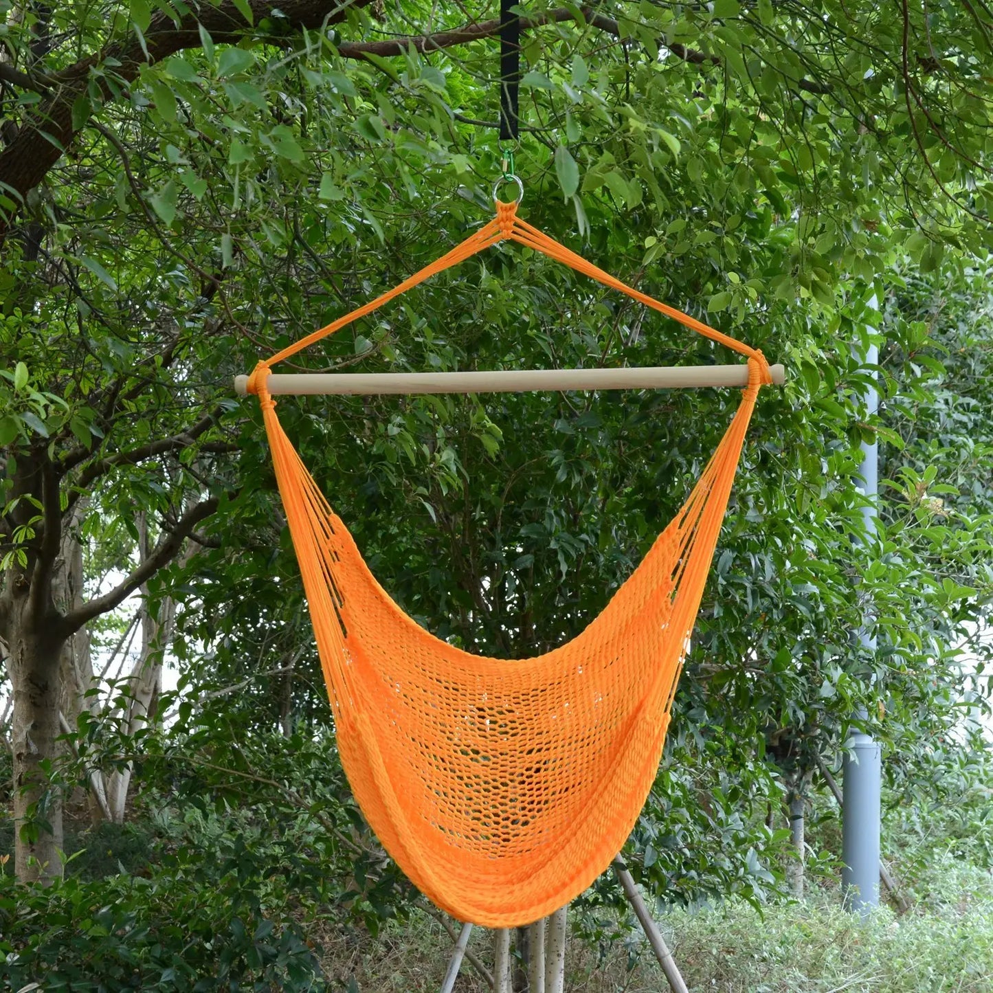 Portable Hammock Chair, Hanging Swing for Outdoor, Garden, Camping, Orange Hammock Swings at Gallery Canada