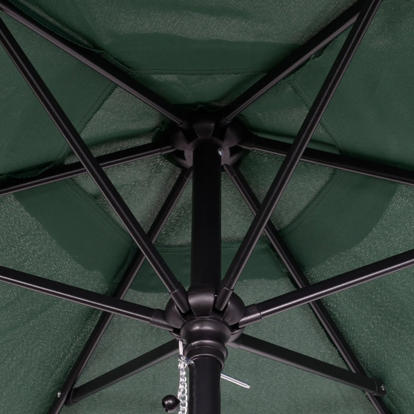 6.6FT Outdoor Patio Umbrella, 6 Solid Ribs, Green Patio Umbrellas at Gallery Canada