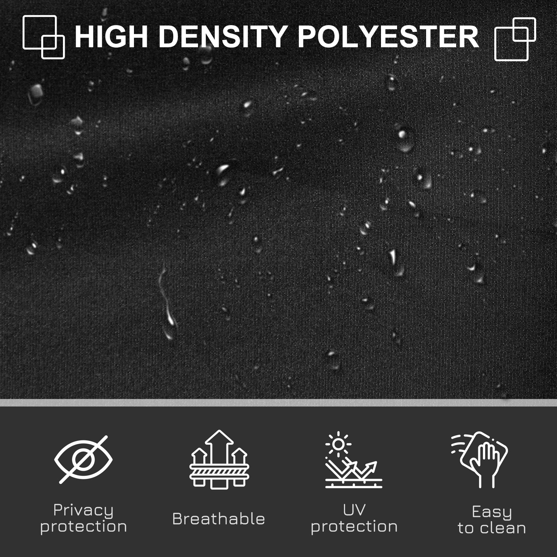 118" x 63" Retractable Patio Awning, Outdoor Privacy Screen, UV Wind Resistant, Black Side Awnings at Gallery Canada