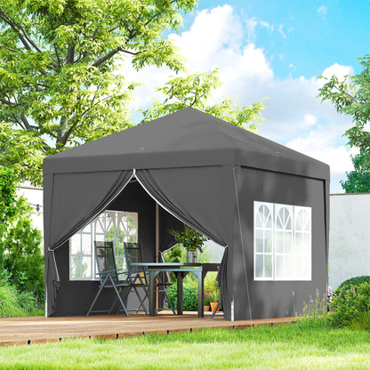 10'x10' Pop Up Party Tent, Wedding Gazebo Canopy, Grey Pop Up Canopies at Gallery Canada
