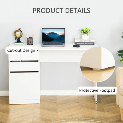 Modern Computer Desk, Home Office with Storage Drawer, White Writing Desks at Gallery Canada