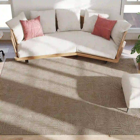7.5x9.5 Faux Fur Rug, Non-Slip Carpet for Living Room, Bedroom, Tan Area Rugs Tan at Gallery Canada