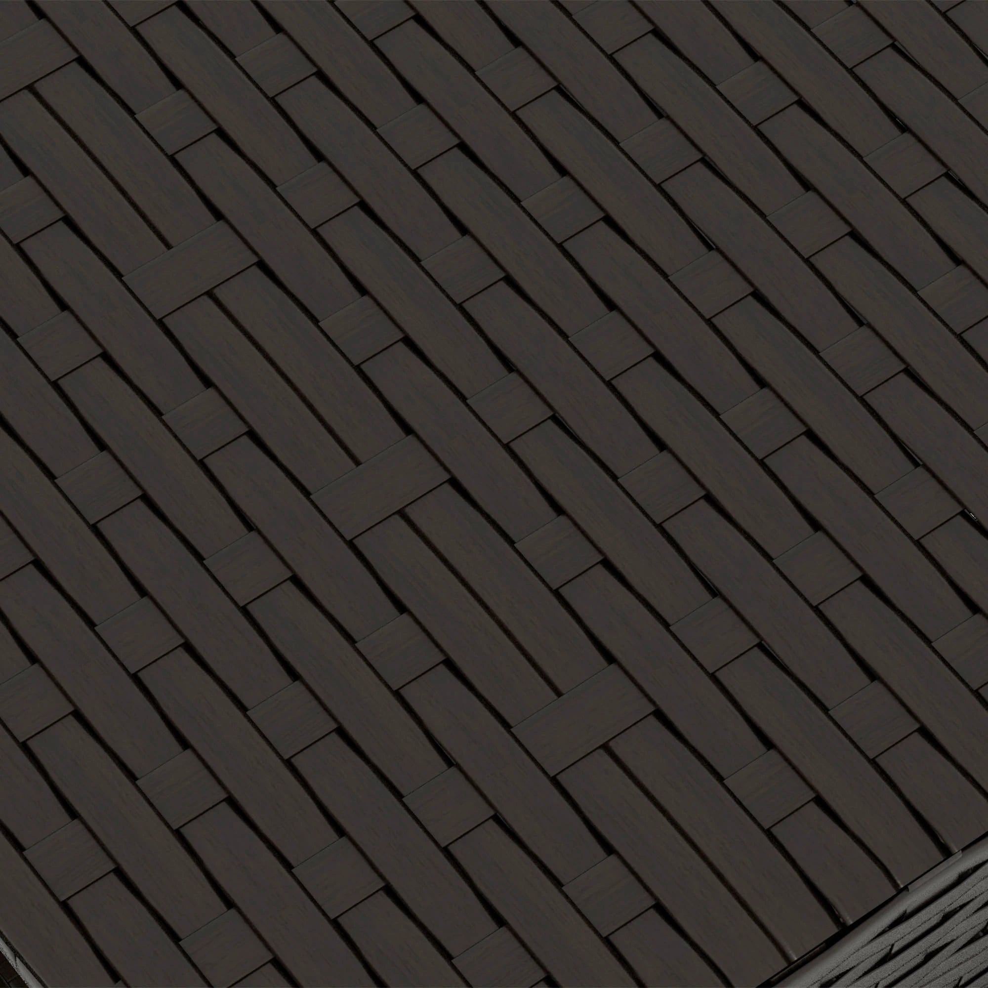 Outdoor Rattan Coffee Table, Garden Side Table w/ Umbrella Hole, Dark Coffee Patio Side Tables at Gallery Canada