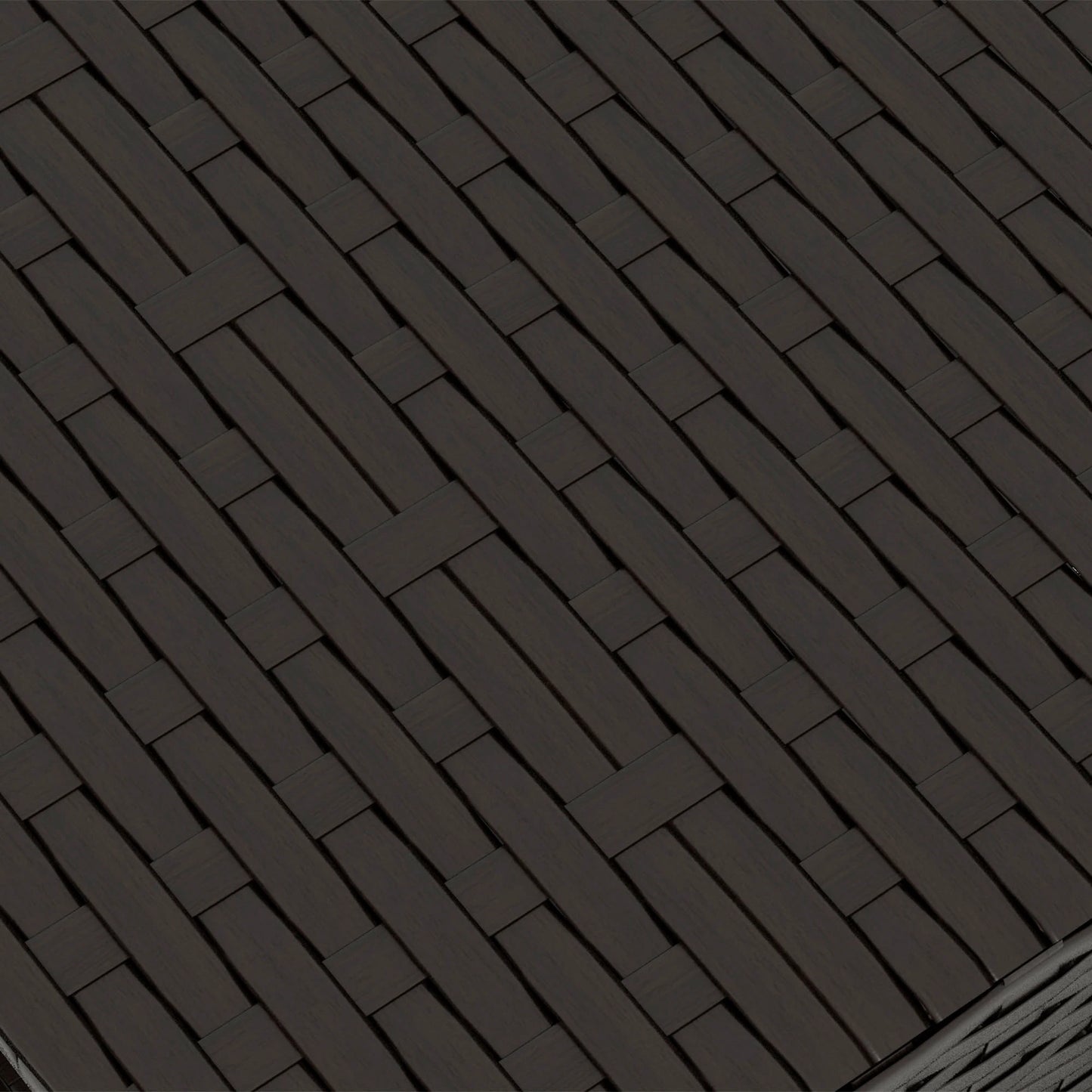 Outdoor Rattan Coffee Table, Garden Side Table w/ Umbrella Hole, Dark Coffee Patio Side Tables at Gallery Canada