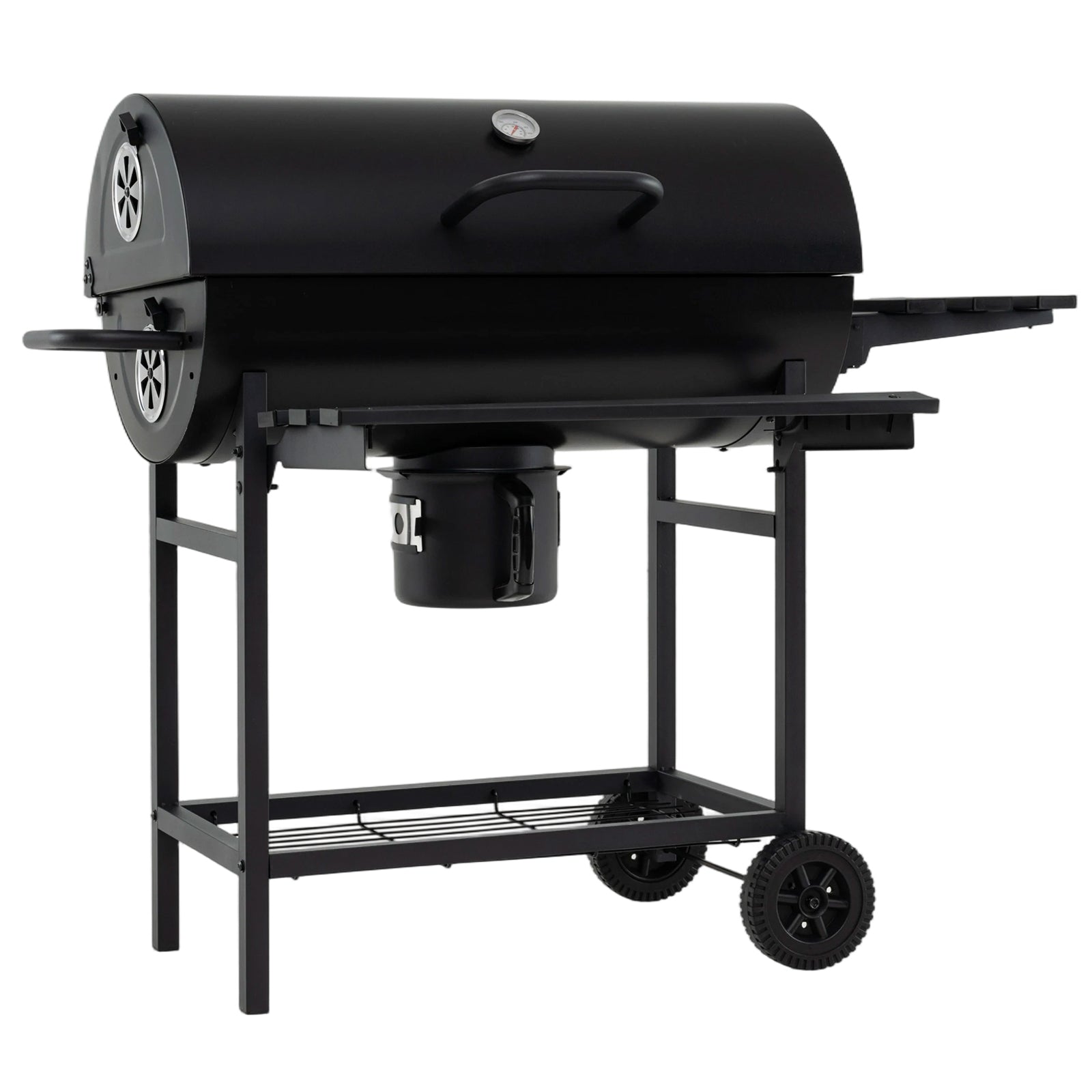 Charcoal BBQ Grill Outdoor Smoker Combo With Thermometer, Black Outdoor Grills Black at Gallery Canada