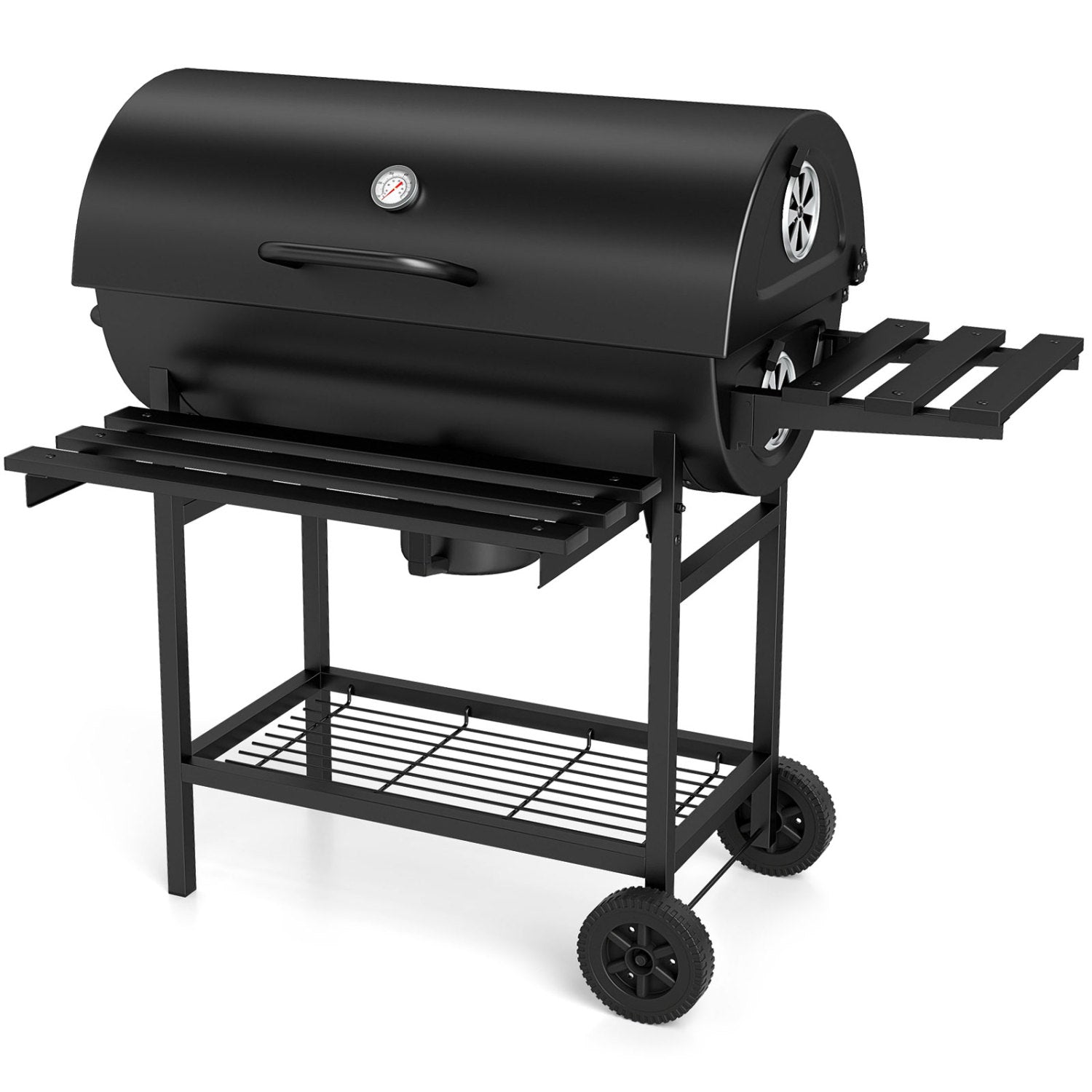 Charcoal BBQ Grill Outdoor Smoker Combo With Thermometer, Black Outdoor Grills at Gallery Canada
