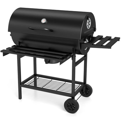 Charcoal BBQ Grill Outdoor Smoker Combo With Thermometer, Black Outdoor Grills at Gallery Canada