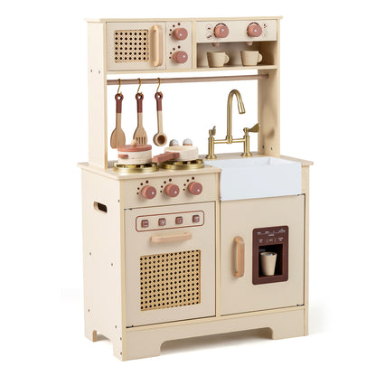 Kids Pretend Play Kitchen With Lights, Sounds, Yellow Play Kitchen Sets at Gallery Canada