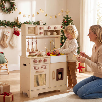 Kids Pretend Play Kitchen With Lights, Sounds, Yellow Play Kitchen Sets at Gallery Canada
