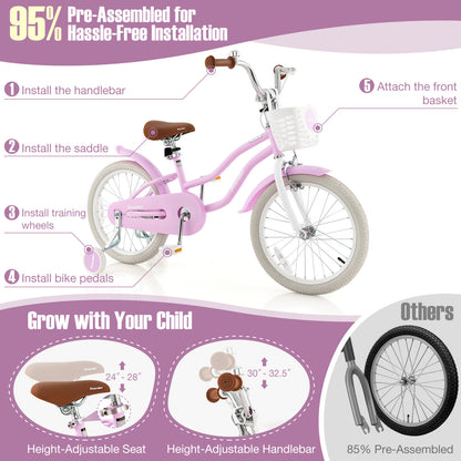 Children Bicycle With Front Handbrake, Rear Coaster Brake, Purple Kids Bike at Gallery Canada