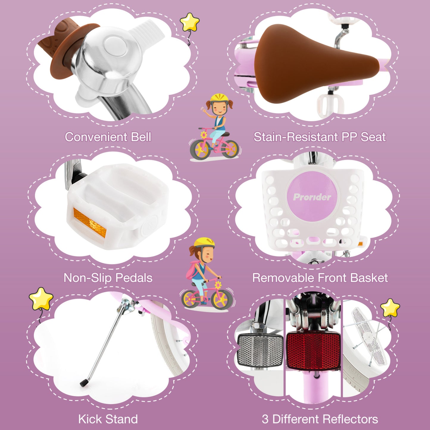Children Bicycle With Front Handbrake, Rear Coaster Brake, Purple Kids Bike at Gallery Canada