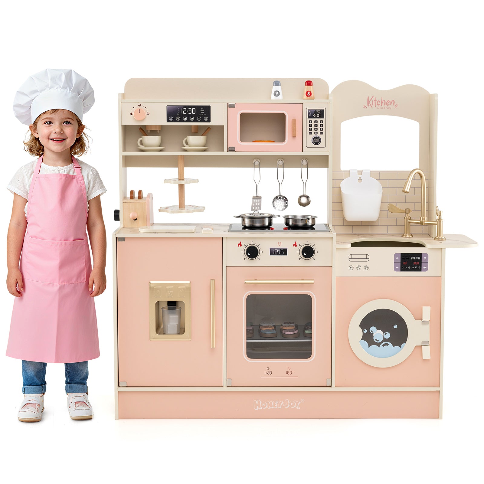 Toy Kitchen Playset With Light And Sound, Pink Play Kitchen Sets at Gallery Canada