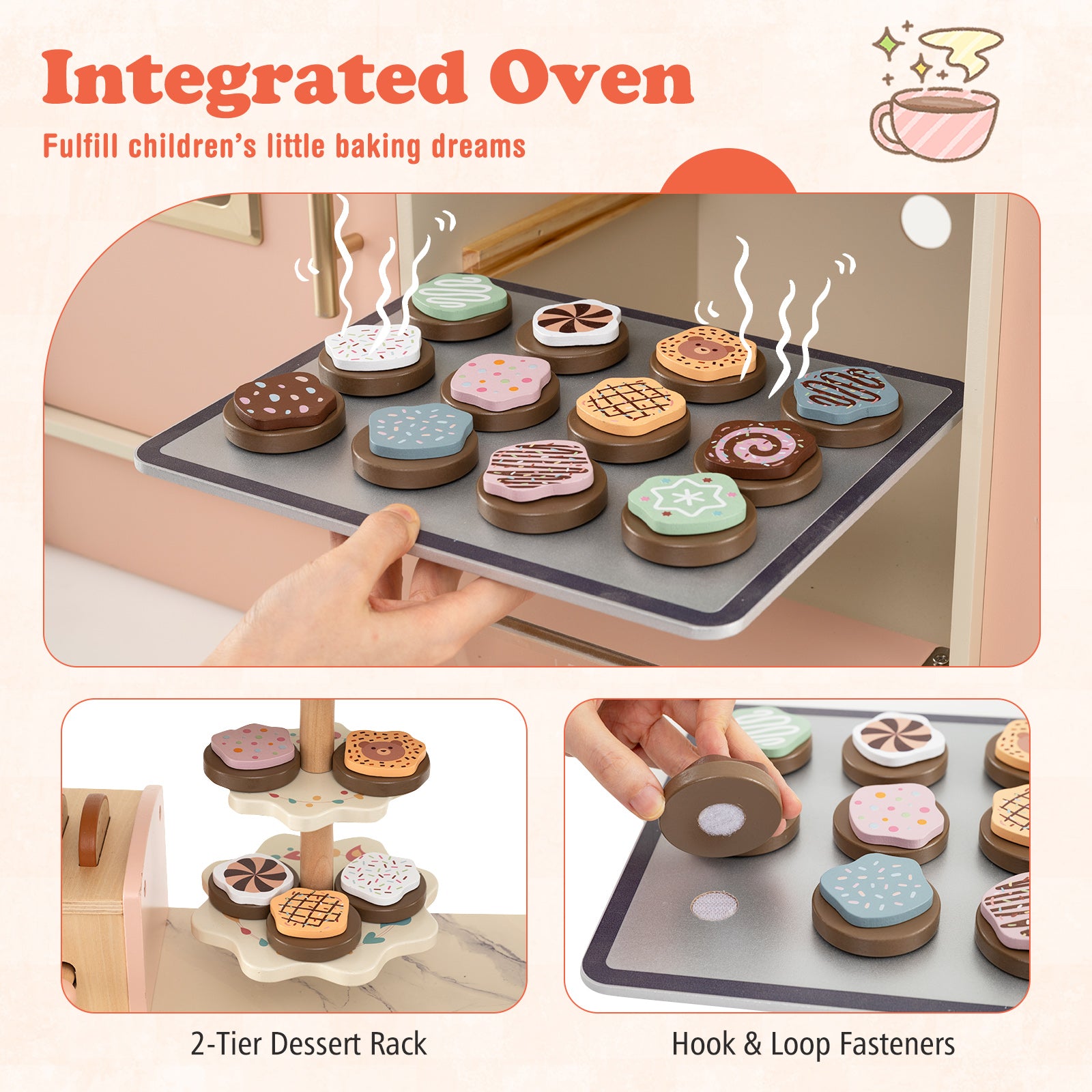 Toy Kitchen Playset With Light And Sound, Pink Play Kitchen Sets at Gallery Canada