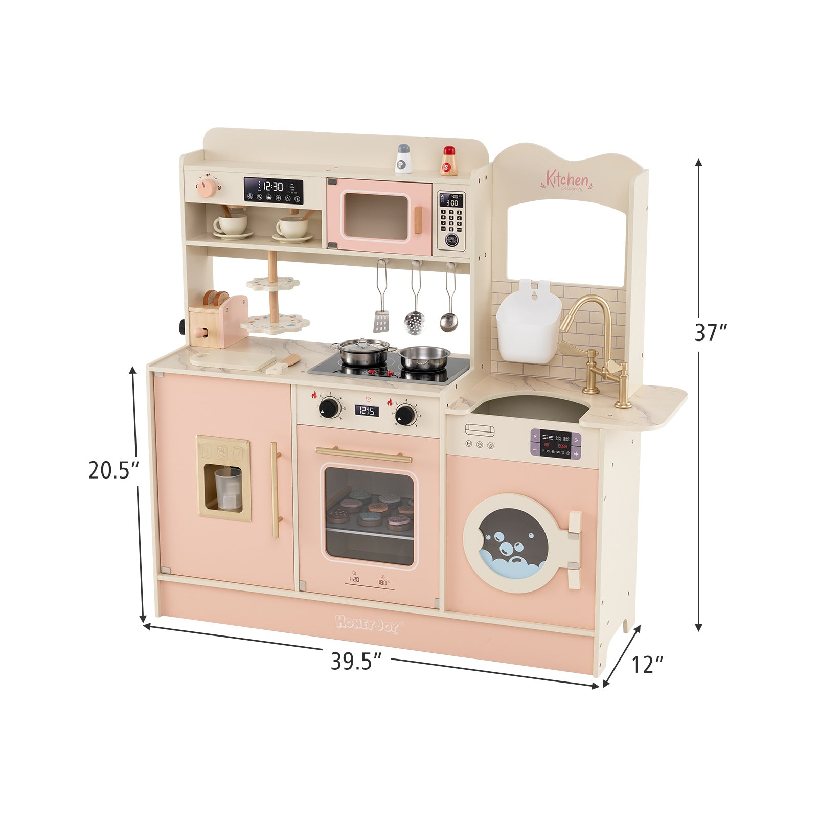 Toy Kitchen Playset With Light And Sound, Pink Play Kitchen Sets at Gallery Canada