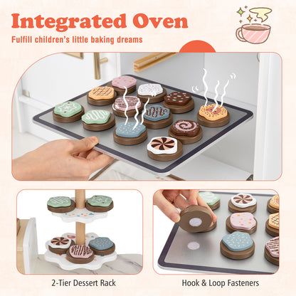 Children Pretend Toy Kitchen Playset, White Play Kitchen Sets at Gallery Canada