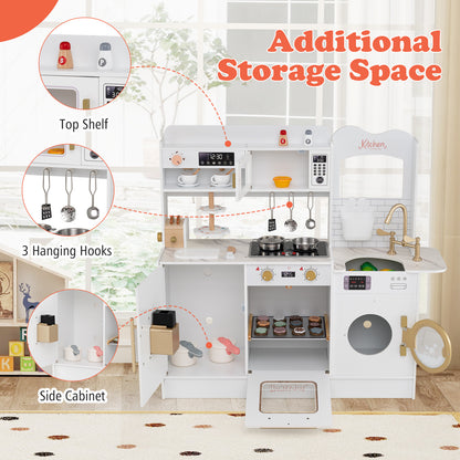 Children Pretend Toy Kitchen Playset, White Play Kitchen Sets at Gallery Canada