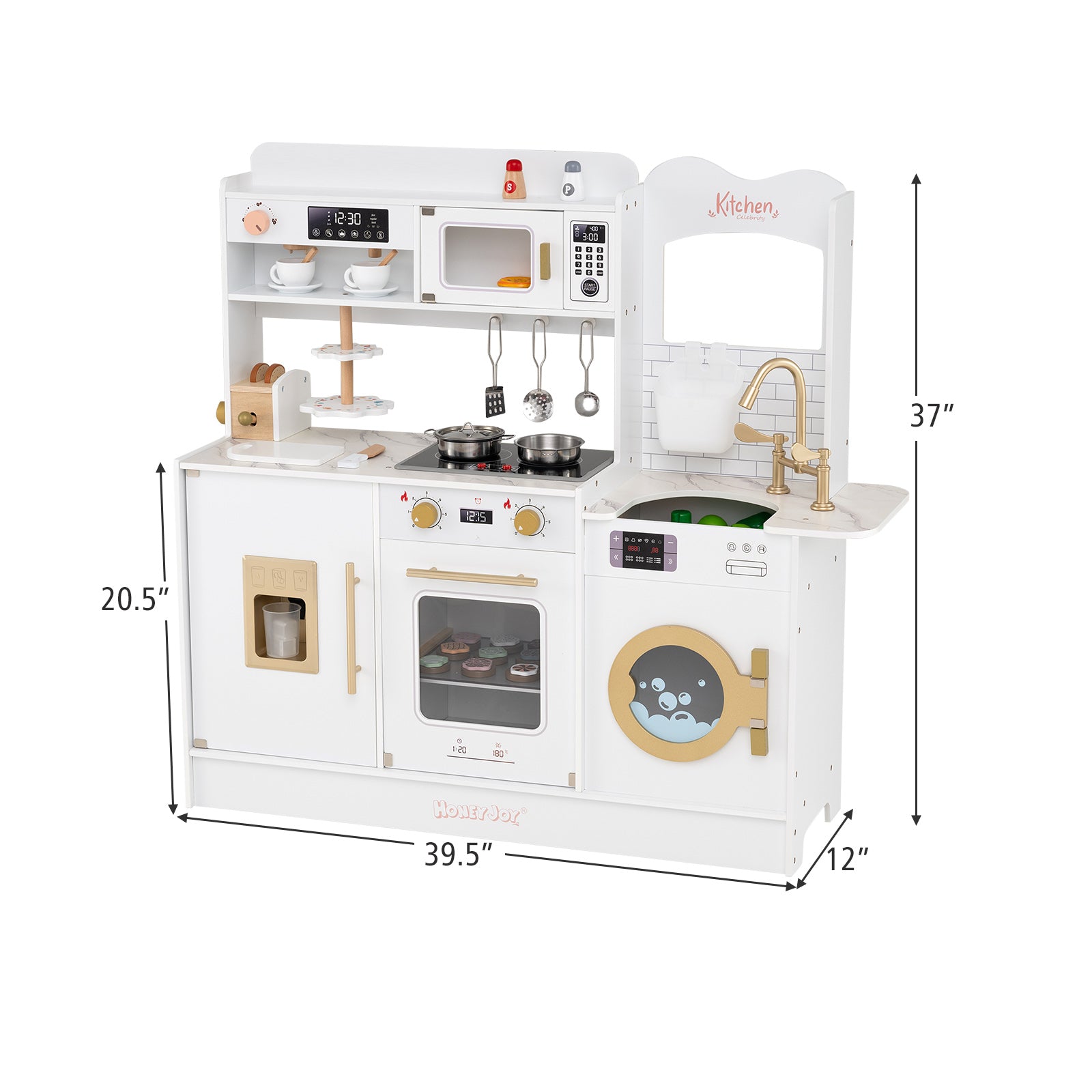 Children Pretend Toy Kitchen Playset, White Play Kitchen Sets at Gallery Canada