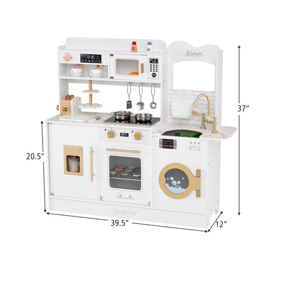 Children Pretend Toy Kitchen Playset, White Play Kitchen Sets at Gallery Canada