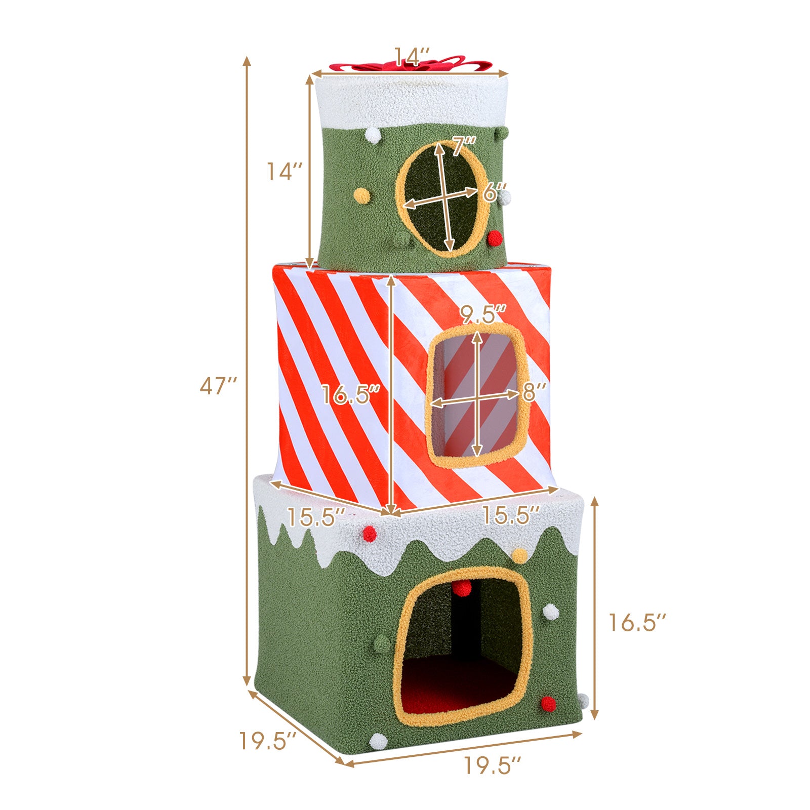Christmas Cat Tree for Indoor Cats 47