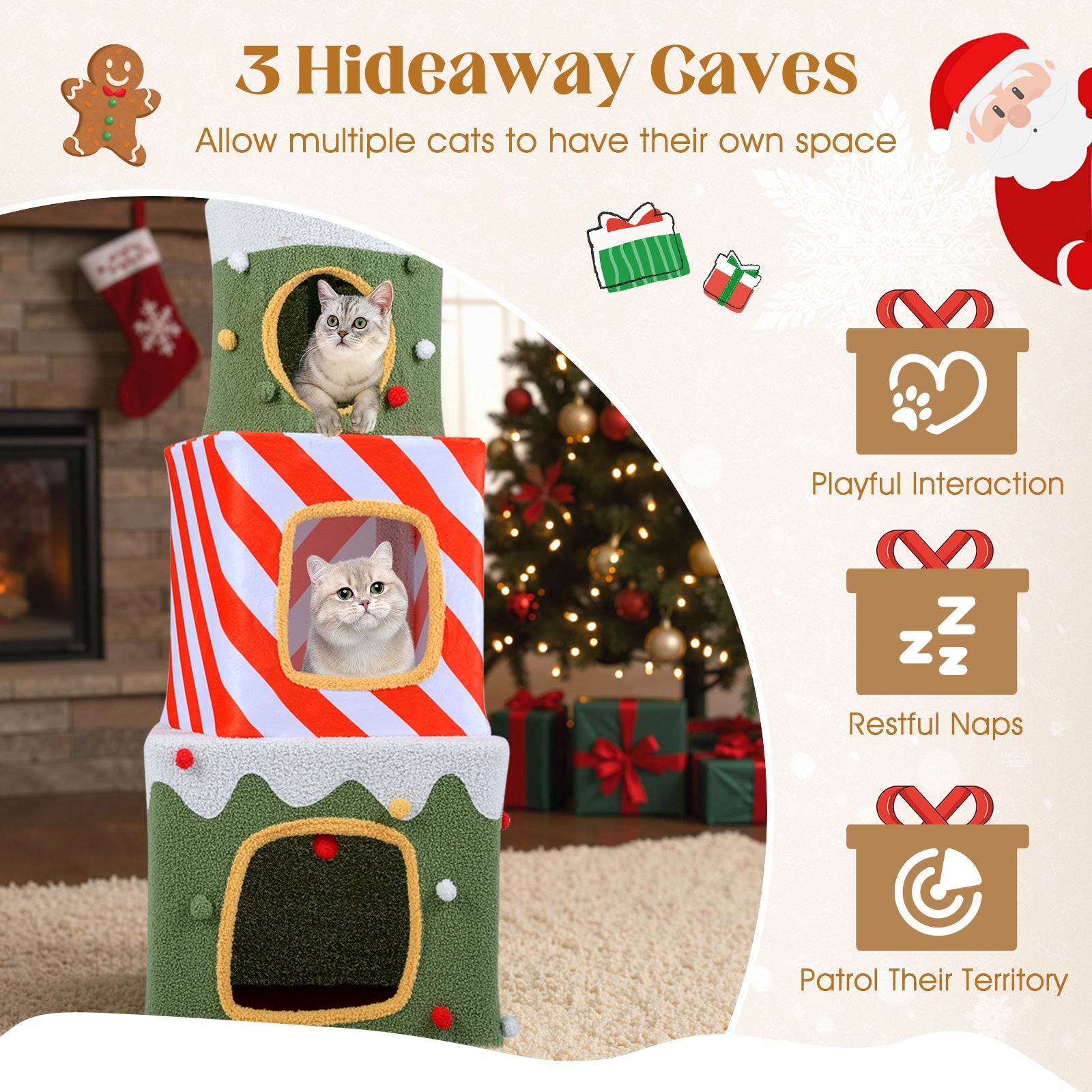 Christmas Cat Tree for Indoor Cats 47