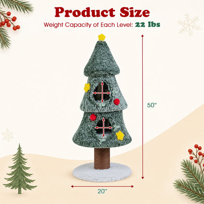 Christmas Cat Tree with 2 Condos, Scratching Post, Green Cat Trees Condos & Scratchers at Gallery Canada