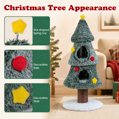 Christmas Cat Tree with 2 Condos, Scratching Post, Green Cat Trees Condos & Scratchers at Gallery Canada