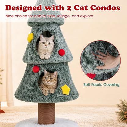 Christmas Cat Tree with 2 Condos, Scratching Post, Green Cat Trees Condos & Scratchers at Gallery Canada