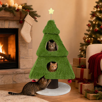Christmas Cat Tree, Scratching Post, Green
