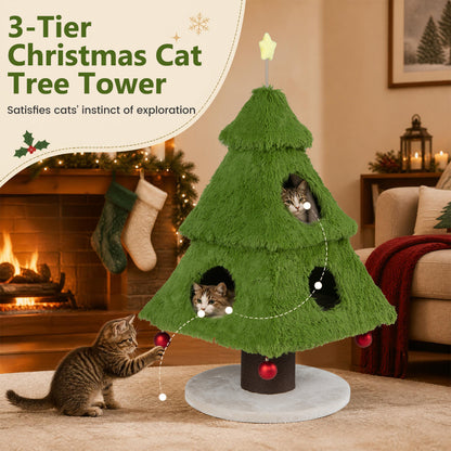 Christmas Cat Tree, Scratching Post, Green