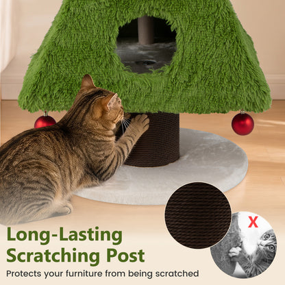 Christmas Cat Tree, Scratching Post, Green